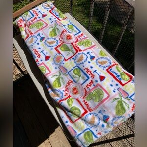 Cynthia Rowley Throw Blanket Moms Just Wanna Have Brunch Martini Fruit Print